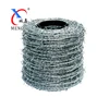 Galvanized/PVC coated barbed wire fence