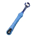 High quality oral cleaning three heads of large pet dog toothbrush