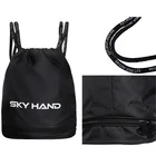 Hot sale washable cotton drawstring backpack running shoe bag