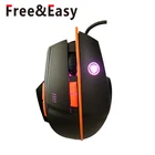 8D LED drivers usb mouse gamer with fire button
