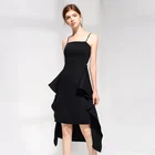 European and American Fashion Dresses 2019 Woman Chic Pearl Pleated Sleeveless Irregular Party Long Dress Women