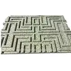 CNC Yellow Golden Granite Wall Decoration Panel 3D Water Jet Mosaic Wall Tiles