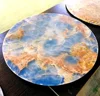 Natural marble Nesting Coffee Tables Set ocean blue onyx luxury tea table latest design backlit onyx table top