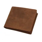 Leather Wallet Designer Mens Wallet Custom Man RFID Vintage Crazy Horse Leather Wallet
