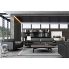 Weworth European Style 3 set Gray high tech leather office sofa 3 set