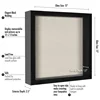 Black Cube Deep Shadow Box Frames Wholesale 12x12