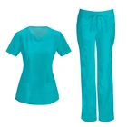 Wholesale women nurse uniform spandex medical scrubs
