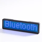 Program flashing custom reusable electronic recharge work button magnetic plastic led name custom pin badge