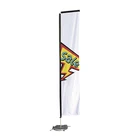 high quality cheap polyester fabric custom design banner with pole promotional advertising rectangle beach flag