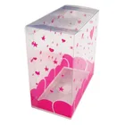 Pink clear beauty kraft paper gift boxes wholesale