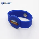 Tamper Button Rubber / Silicone RFID Wristband NFC Watch for Identification