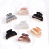 New Design Hot Sale Geometric Acetate Acrylic Hairclips Soild Color Shiny Acrylic Hair Claw Clips For Children use