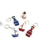 OEM custom high quality epoxy polyresin car key chain/rings/holder logo retro resin keychain