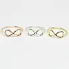 New Infinity Love Knot Promise 925 Sterling Silver Ring for Couple
