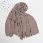 Cotton plain gold sliver wire Muslim hijab shining stripe cotton scarf for summer