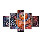 5 panel muslim canvas painting blessing calligraphy islamic wall art painting mural home decor large canvas spray prints