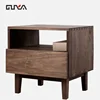 High Classic Walnut Night Solid Wood Bedside Table