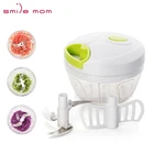 Smile mom 2 in 1 Kitchen Helper 400ml Handy Mixing Eggs Pull Vegetable Speedy Onion Chopper