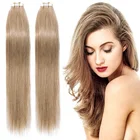 #27 Dark blonde natural human hair 50g russian skin weft tape hair extension