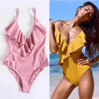 2019 Women Sexy One-Piece Flash Joint Bikini Swimsuits For Bathing Suit