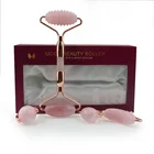 One Second Double Head DIY Natural Massage Pink Rose Roller Jade For Face