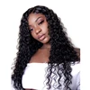Cheap 9a grade black natural looking water wave virgin peruvian hair lace front wig with baby hair