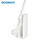 boomjoy B6 fish hook shape silicone toilet brush and holder set toilet cleaning brush cleaner