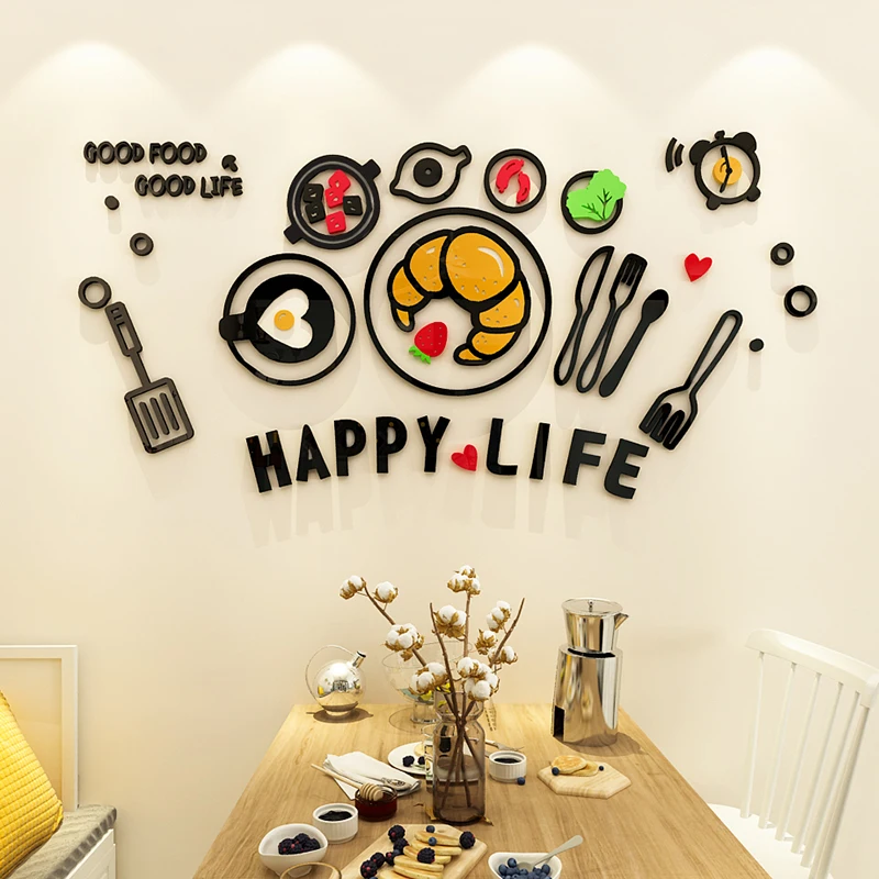 Новый дизайн водонепроницаемый кухня стены стикеры домашний декор для кухни