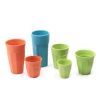 Customized print mini Bamboo fiber melamine plastic tea cup