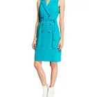 New double-breasted v-neck ladies dress coat