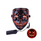 2019 Factory Sell El Purge Glowing Neon Party Led Mask For Halloween