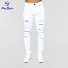 Custom Logo fashion wear skinny denim trousers men jeans pant