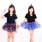Halloween cosplay costumes Halloween headband and dress kids halloween costume
