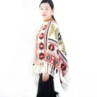 Custom Double Side Pink Peacock Cotton Pashmina Shawl For Office