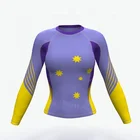 Wholesale high quality custom printed spandex lycra long sleeve rash vest