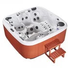JOYSPAJY8811 2 Loungers 3 Seats 5 Person Massage Outdoor Hot Tub Spa