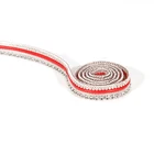 Fashion Metal Chian PU Strip Rhinestone Beaded Hot Fix Transfer Trim