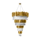 lamparas de metal lighting lamps chandelier modern luxury sprial crystal chandelier light staircase lighting