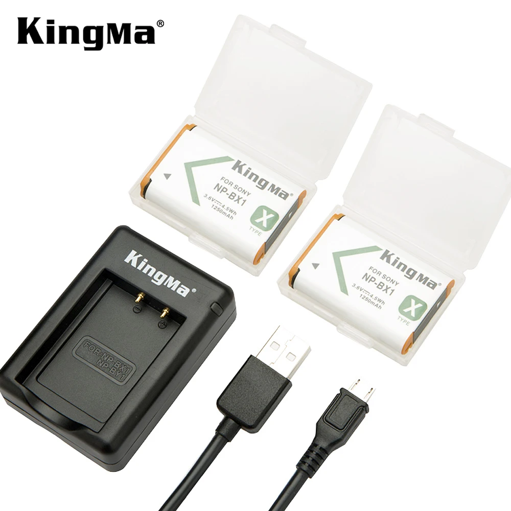 KingMa Batterie Au Lithium Rechargeable NP-BX1 (Paquet De 2) avec Double Micro Chargeur USB Pour SONY RX100 M2 RX100 II RX100III - ANKUX Tech Co., Ltd