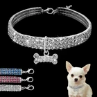 Bling Rhinestone Dog Collar Crystal Puppy Chihuahua Pet Luxury Dog Collar Leash For Small Medium Dogs Mascotas Accessories