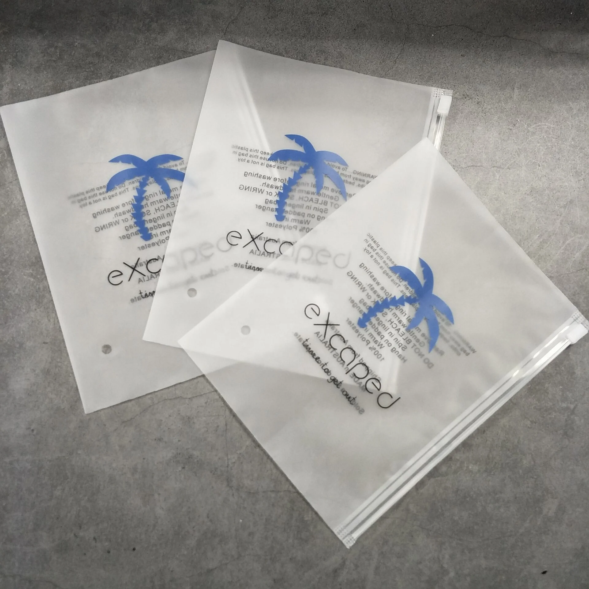 translucent plastic bag