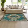 Polyester Printed Big Area Rugs And Carpets With Rubber Backing For Living Room
