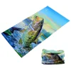 100% Polyester Made Custom Made Big Fish Bandana Headwear Factory Stock Design Face Mask