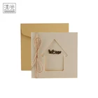 Handmade Special Paper Love Metal Decorative Wedding Anniversary Greeting Cards