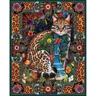 5D diy painting diamond full drill modern Wall art decor canvas Cat holding flowers embossed painting islamic decorations