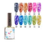 Queen Shining charming flower ink liquid Fast drying no uv lamp water color painting gel nail art polish private label