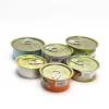100 ml printed canned tuna fish metal tin can tin box packaging with lid TC-888A