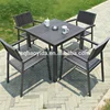 Patio porch gazebo outdoor wooden dinnning table set for cafe bistro