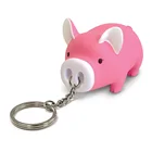 Factory Hot Sale Plastic PVC Custom Pig Shaped Keychain