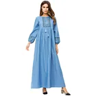 The Latest Fashion Islamic Clothing Beauty Casual Abaya Muslim Women Dresses In Dubai
